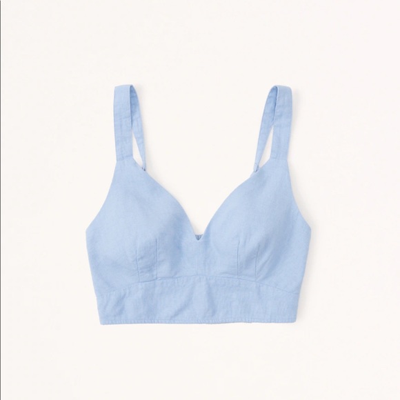 BLUE two piece Abercrombie linen set great for festival season - Picture 2 of 6